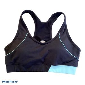 Bally Total Fitness X-Back Black/Mint Sport Bra